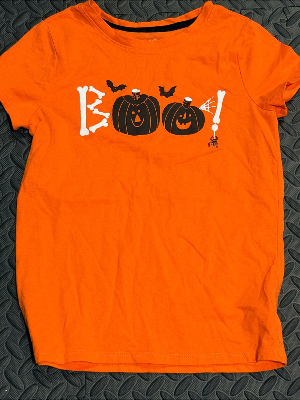Kids Orange Halloween 'Boo' Pumpkin Tee cat & jack size 8